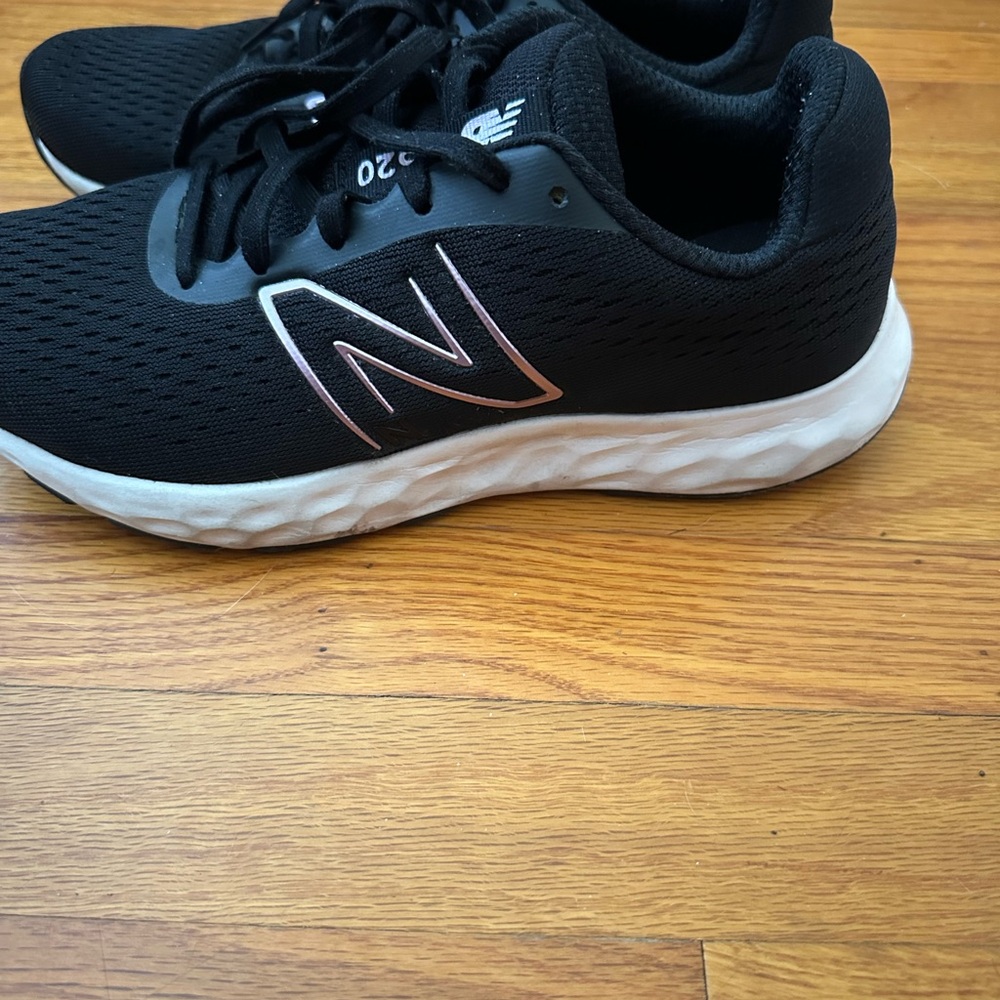 New Balance Black and White Running Shoes